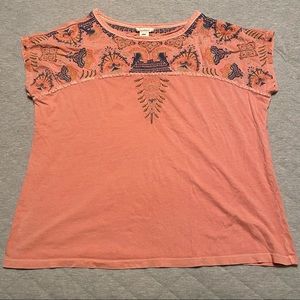 Sundance Pink / Peach Embroidered Top